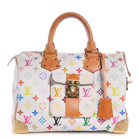 louis vuitton speedy multicolor white